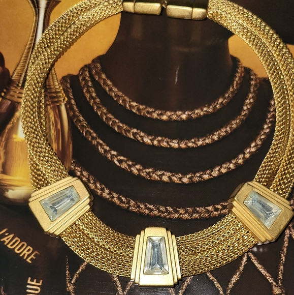 1980s Vintage Monet Statement Collar Necklace - Picture 10 of 12